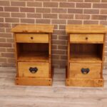 Pair of Laura Ashley Garrat Honey Bedside Tables