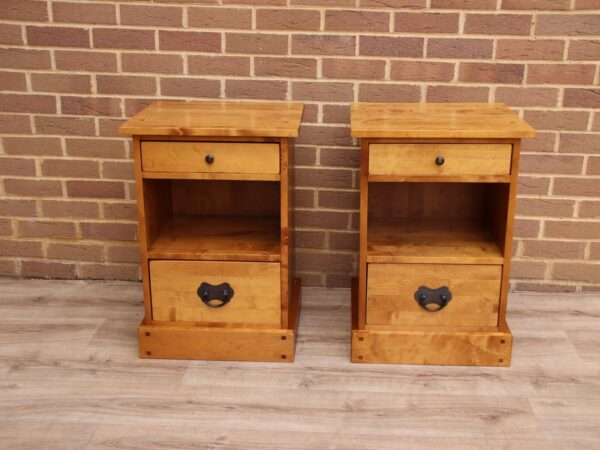 Pair of Laura Ashley Garrat Honey Bedside Tables