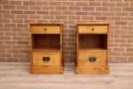 Pair of Laura Ashley Garrat Honey Bedside Tables - Image 3