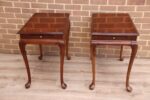 Pair of Queen Anne Mahogany Lamp Tables with Pull-Out Slides - Image 6
