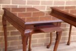 Pair of Queen Anne Mahogany Lamp Tables with Pull-Out Slides - Image 7