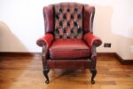 Chesterfield Wingback Ox Blood Armchair  - Image 3