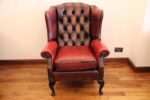 Chesterfield Wingback Ox Blood Armchair  - Image 4