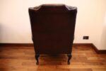 Chesterfield Wingback Ox Blood Armchair  - Image 7