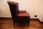 Chesterfield Wingback Ox Blood Armchair  - Image 8