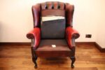 Chesterfield Wingback Ox Blood Armchair  - Image 13