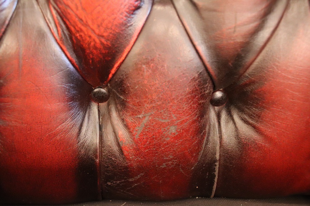 Chesterfield Wingback Ox Blood Armchair  - Image 14