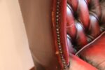 Chesterfield Wingback Ox Blood Armchair  - Image 15