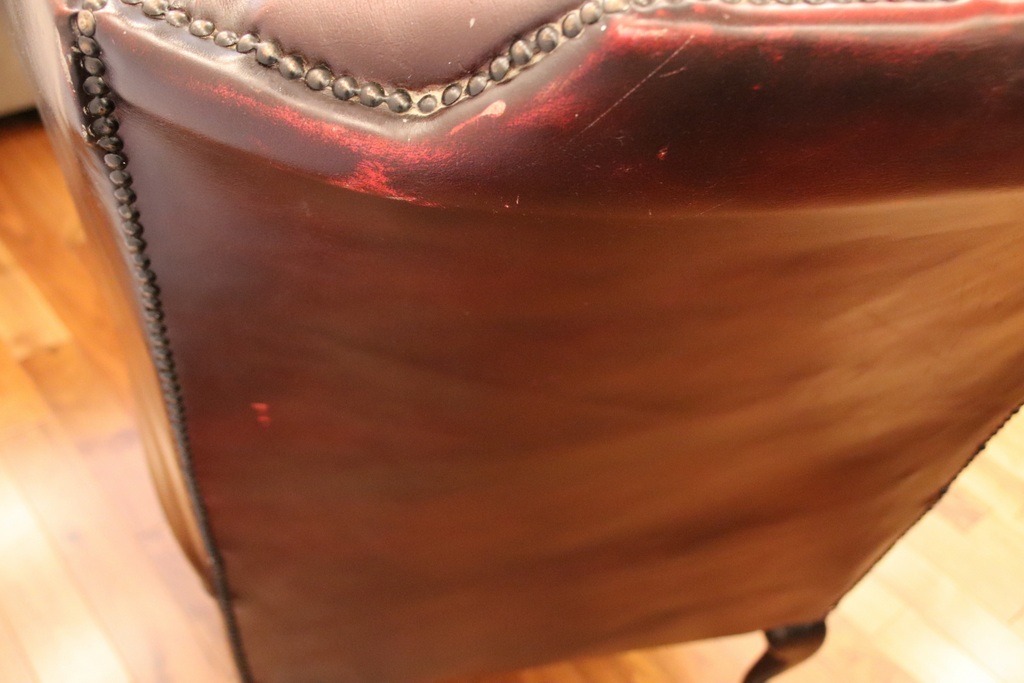 Chesterfield Wingback Ox Blood Armchair  - Image 16