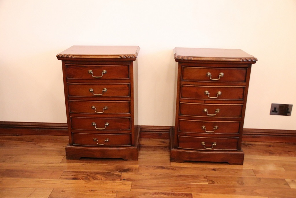 Pair of Solid Wood Bedside Tables - Image 1