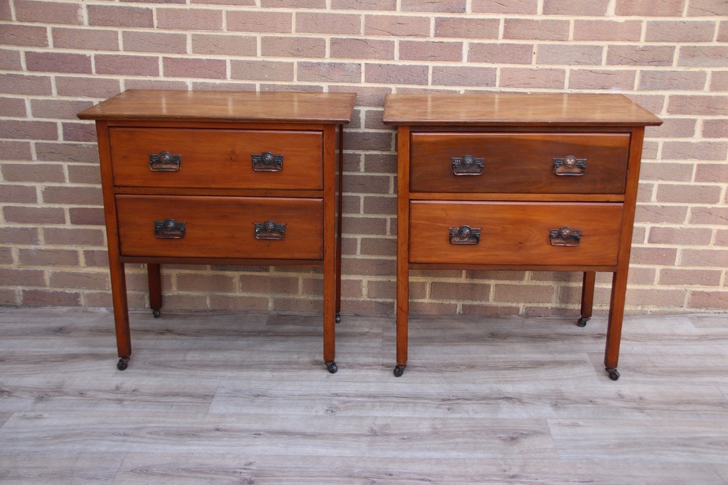 IMG_9496 Pair of Edwardian-style Bedside Tables - Image 1