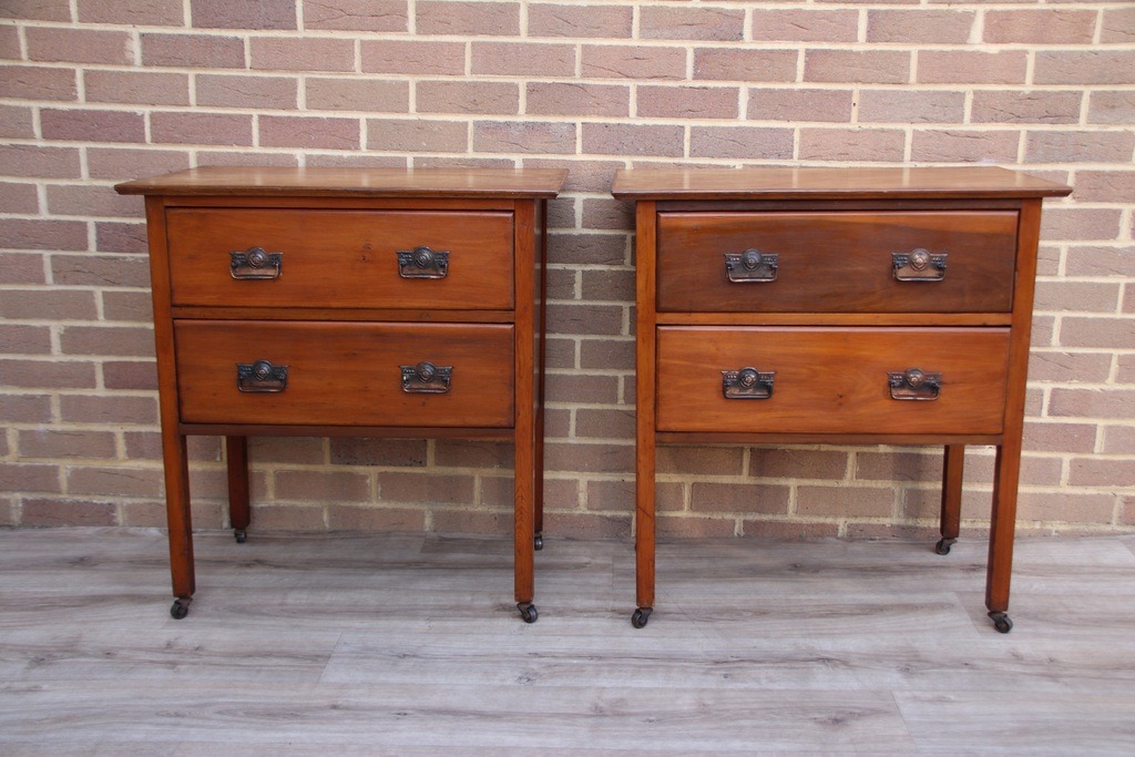 Pair of Edwardian-style Bedside Tables - Image 2