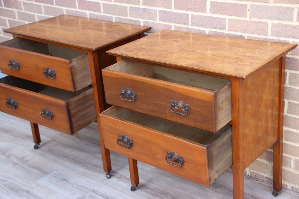 Pair of Edwardian-style Bedside Tables - Image 9