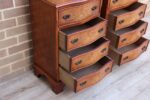 Pair of Walnut Serpentine Bedside Tables - Image 7