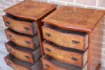 Pair of Walnut Serpentine Bedside Tables - Image 8