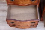 Pair of Walnut Serpentine Bedside Tables - Image 12
