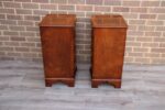 Pair of Walnut Serpentine Bedside Tables - Image 13