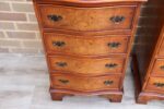 Pair of Walnut Serpentine Bedside Tables - Image 18