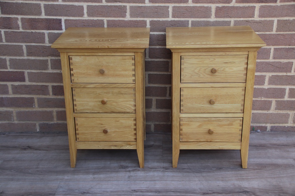 Pair of John Lewis Oak Bedside Tables - Image 2