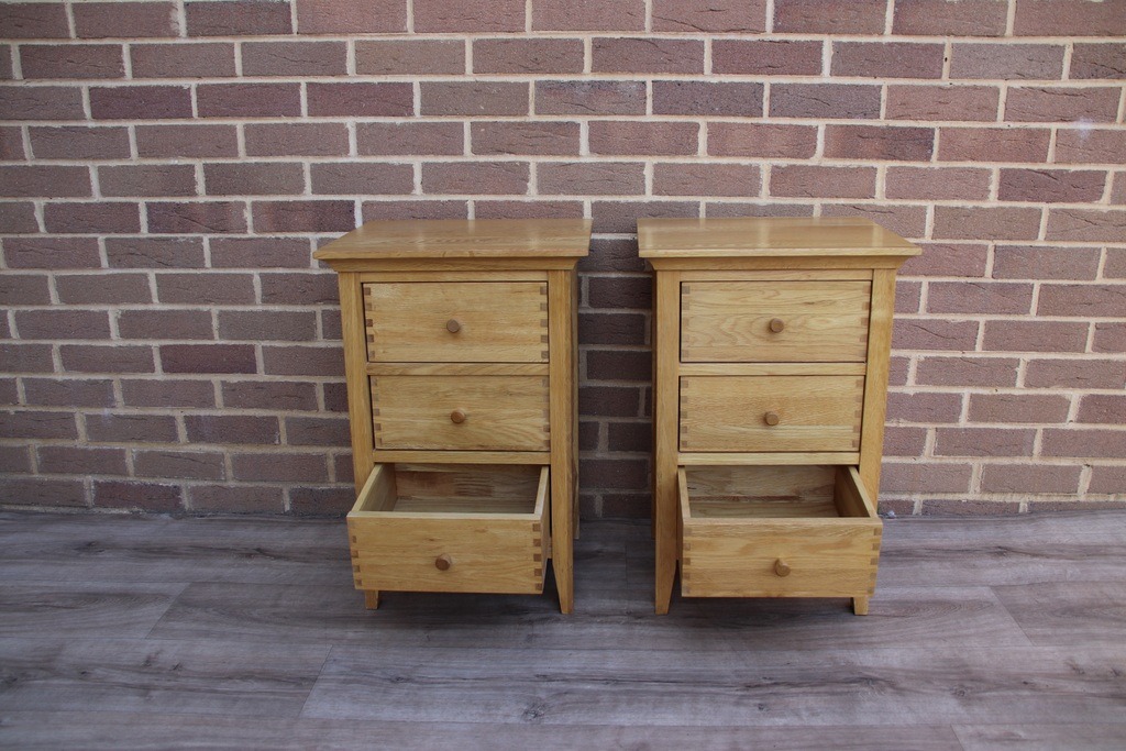 Pair of John Lewis Oak Bedside Tables - Image 3