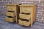 Pair of John Lewis Oak Bedside Tables - Image 4