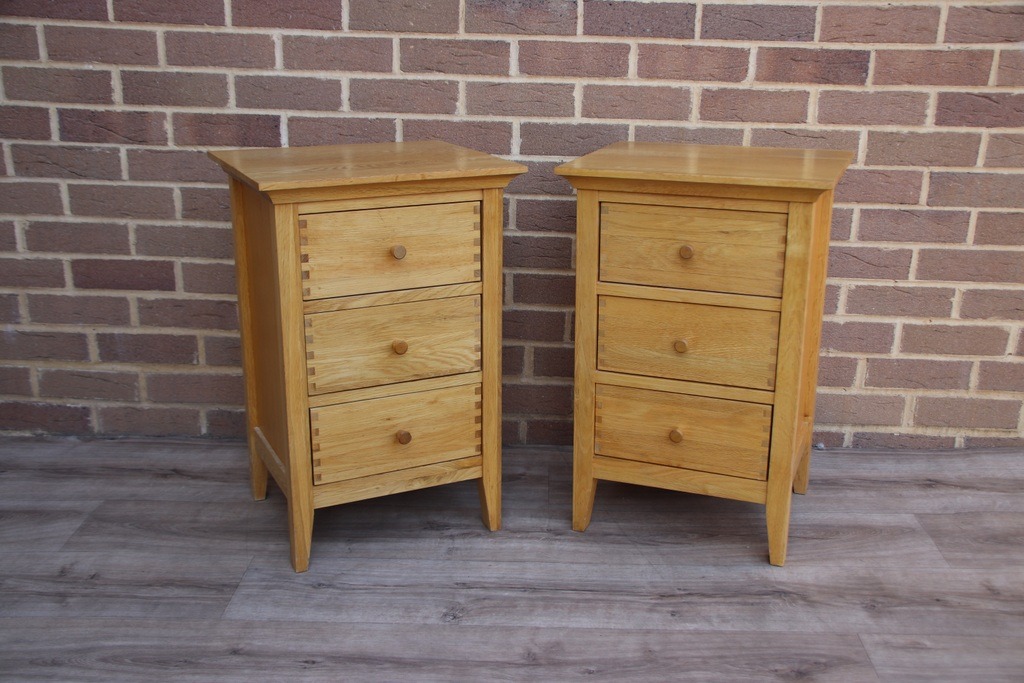 Pair of John Lewis Oak Bedside Tables - Image 7
