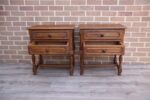 Pair of Oak Vintage Bedside Tables - Image 2