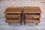 Pair of Oak Vintage Bedside Tables - Image 4