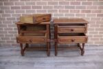 Pair of Oak Vintage Bedside Tables - Image 7
