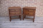 Pair of Oak Vintage Bedside Tables - Image 11