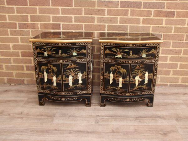 Pair of Chinese-style Bedside Tables