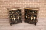 Pair of Chinese-style Bedside Tables - Image 11