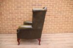 Vintage Queen Anne Wingback Armchair - Image 5