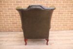 Vintage Queen Anne Wingback Armchair - Image 6