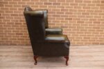Vintage Queen Anne Wingback Armchair - Image 7