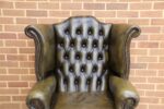 Vintage Queen Anne Wingback Armchair - Image 10