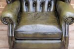 Vintage Queen Anne Wingback Armchair - Image 12