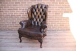 Vintage Chesterfield Wingback Armchair