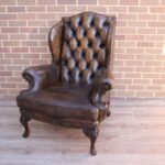 Vintage Chesterfield Wingback Armchair