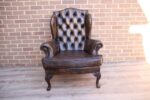 Vintage Chesterfield Wingback Armchair - Image 2