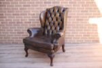 Vintage Chesterfield Wingback Armchair - Image 4