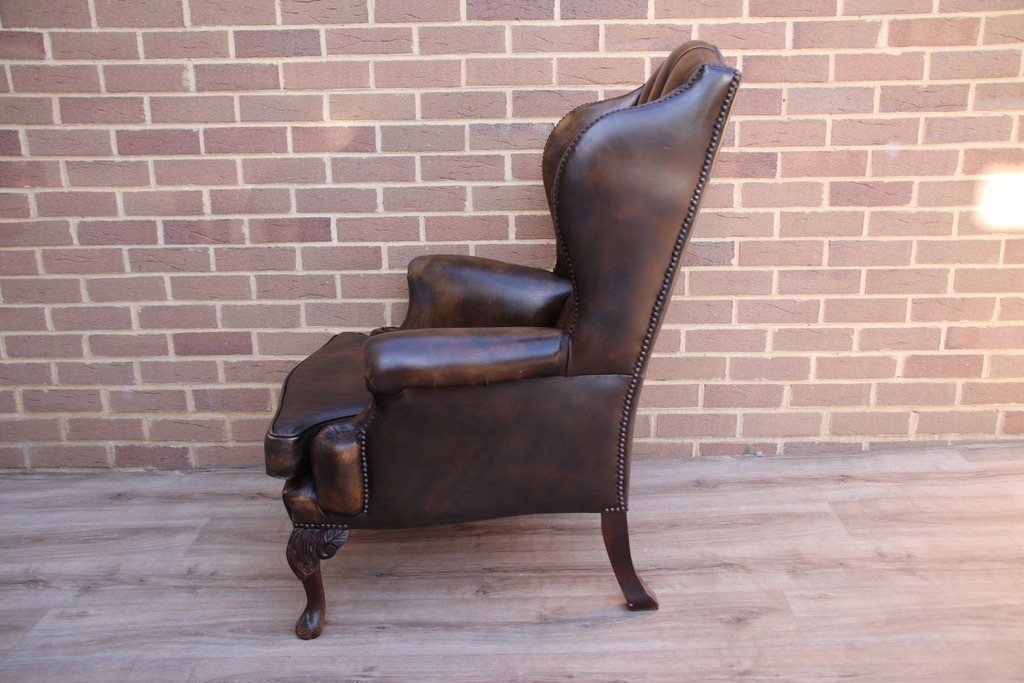 Vintage Chesterfield Wingback Armchair - Image 5