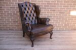 Vintage Chesterfield Wingback Armchair - Image 8