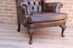 Vintage Chesterfield Wingback Armchair - Image 11