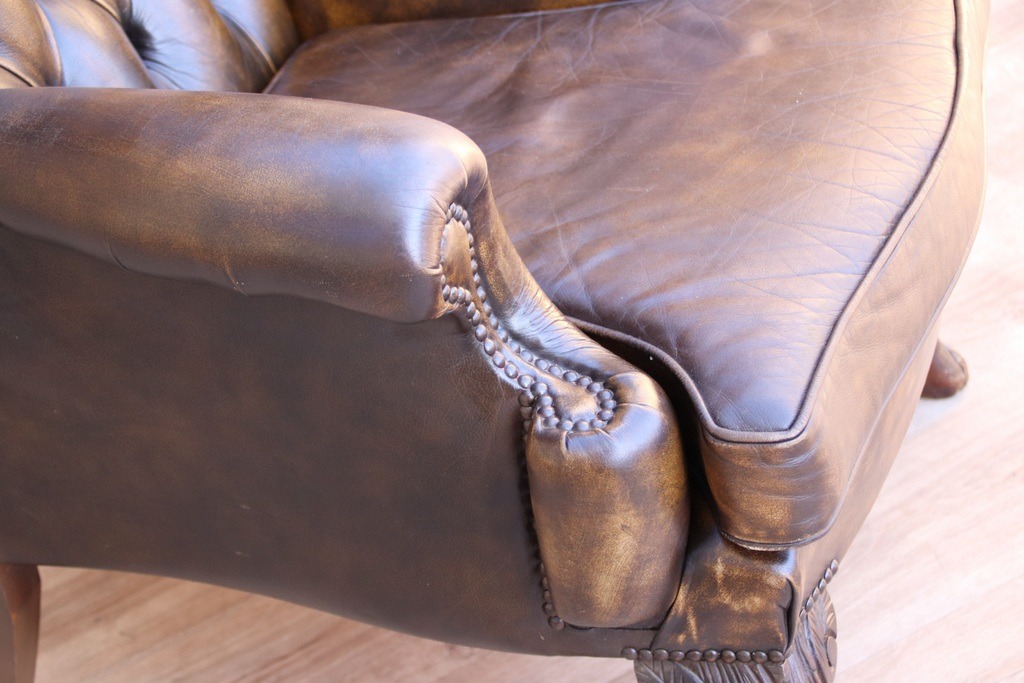 Vintage Chesterfield Wingback Armchair - Image 14
