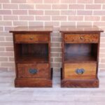 Pair of Laura Ashley Garrat Chestnut Bedside Tables