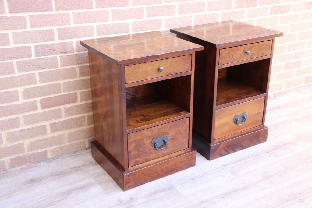 Pair of Laura Ashley Garrat Chestnut Bedside Tables - Image 2