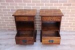 Pair of Laura Ashley Garrat Chestnut Bedside Tables - Image 3
