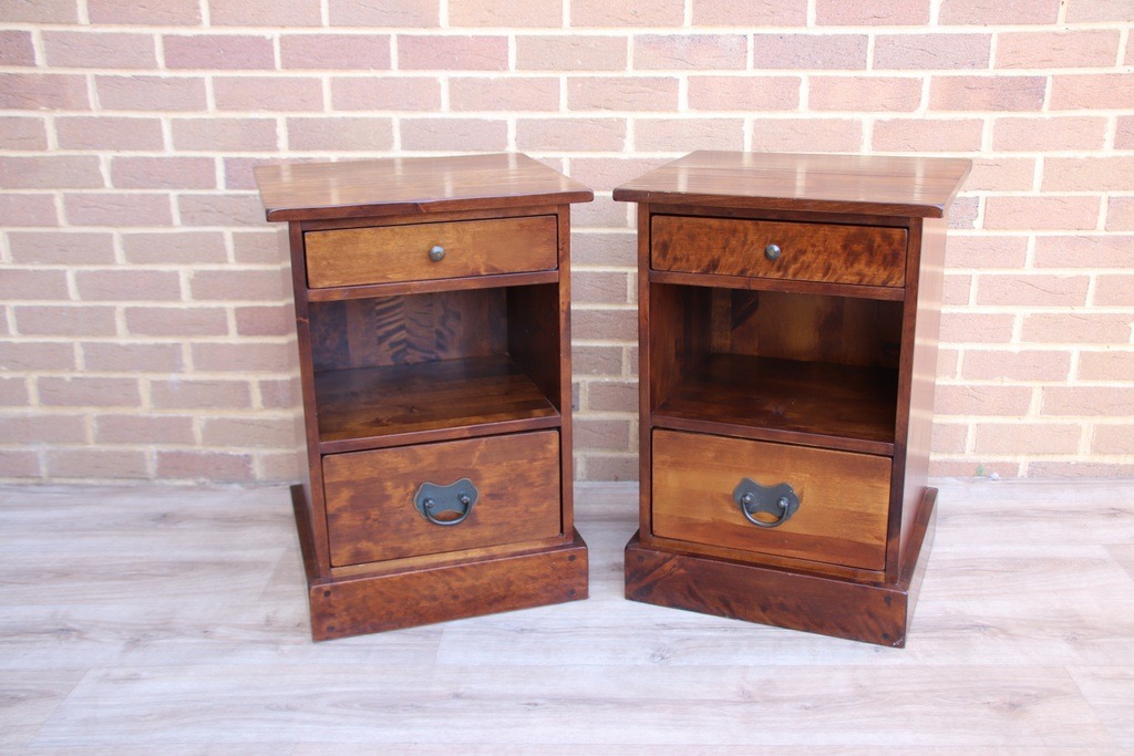 Pair of Laura Ashley Garrat Chestnut Bedside Tables - Image 5