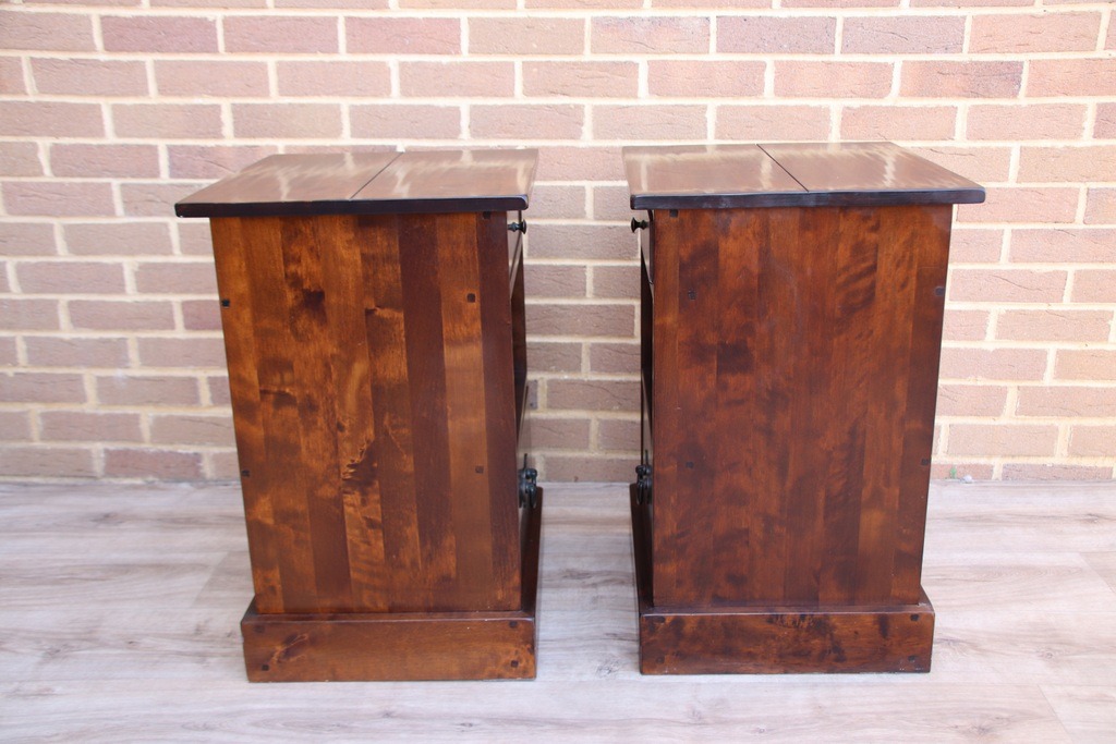 Pair of Laura Ashley Garrat Chestnut Bedside Tables - Image 7